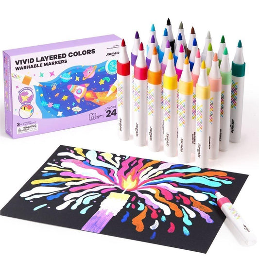 Rotuladores por capas lavables VIVID COLORED 24 uds. - Jarmelo