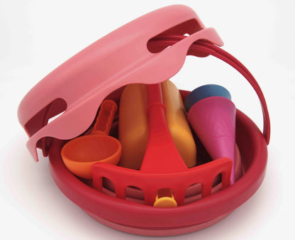 Set de playa compacto 7 piezas rojo - CompacToys