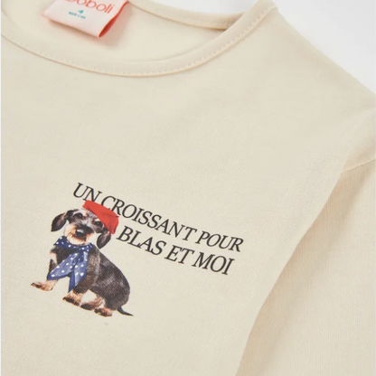 Camiseta Beige Perro Salchicha - Boboli