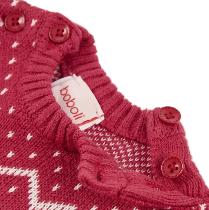 Pelele de Punto Navideño Rojo – Boboli