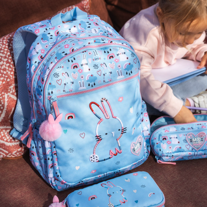 Mochila doble Lisboa reciclada Bunny Bliss - Miquelrius