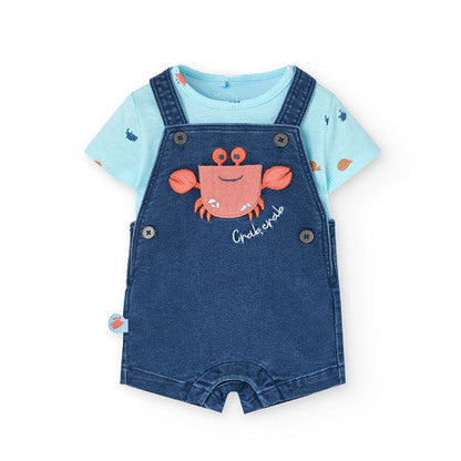 Conjunto peto y camisa niño estampado cangrejo Boboli