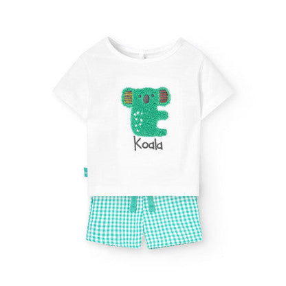 Conjunto niño koala vichy verde - Boboli