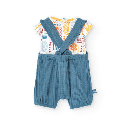 Conjunto peto y camisa niña estampado verde - Boboli