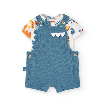 Conjunto peto y camisa animales verde - Boboli