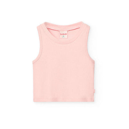 Top básico punto niña rosa Boboli
