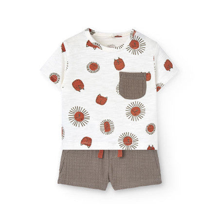 Conjunto niño León tonos tierra Boboli