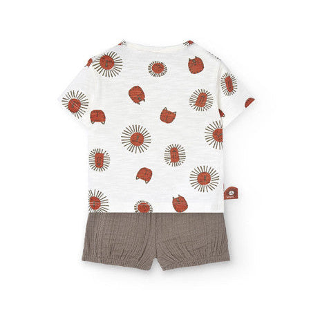 Conjunto niño León tonos tierra Boboli