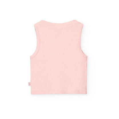 Top básico punto niña rosa Boboli