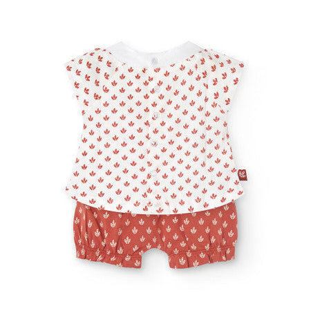 Conjunto niña flores tonos tierra Boboli