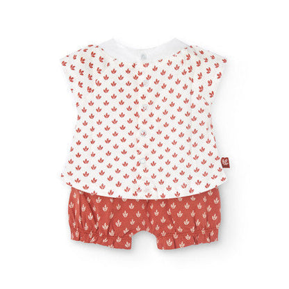 Conjunto niña flores tonos tierra - Boboli