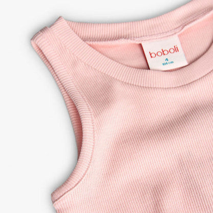 Top básico punto niña rosa Boboli