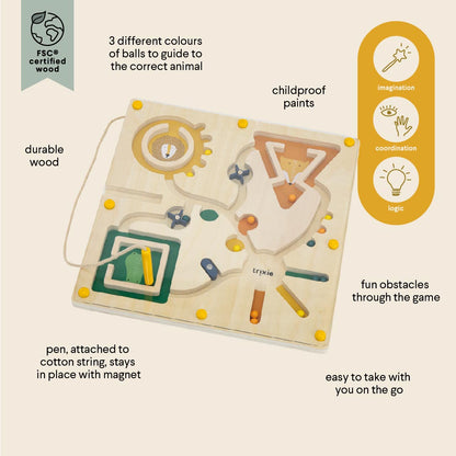 Puzzle laberinto magnético madera - Trixie
