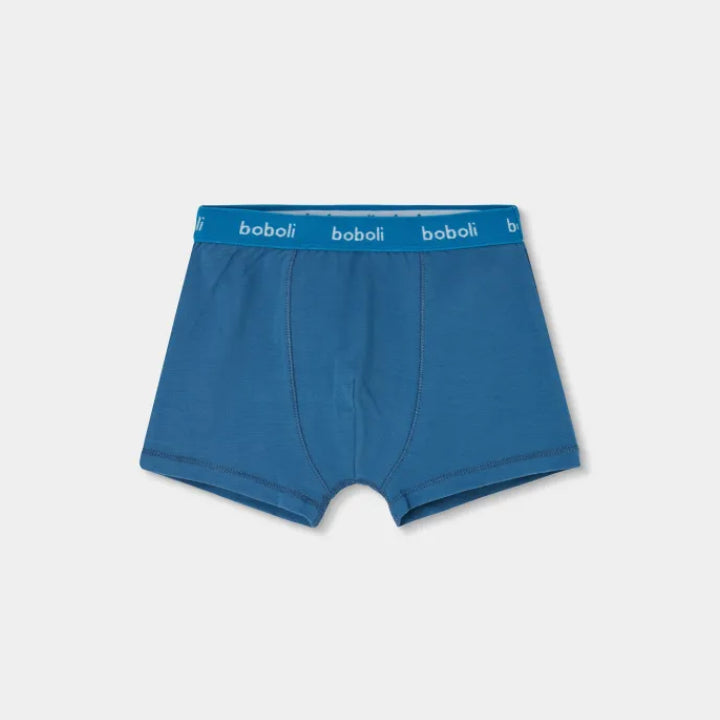 Pack 3 Boxer Croissants Azul - Boboli