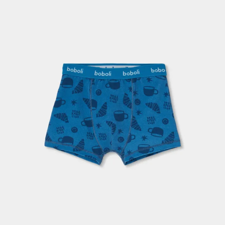 Pack 3 Boxer Croissants Azul - Boboli