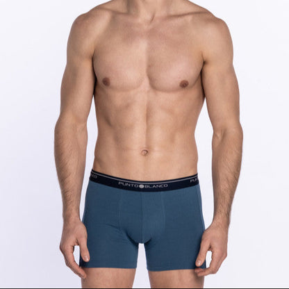 Pack 3 bóxers algodón turquesa , azul y negro - Punto Blanco