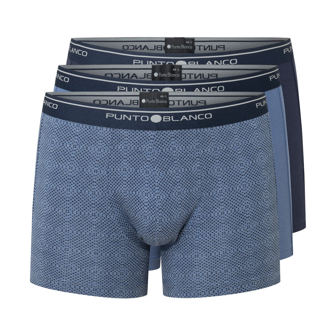 Pack 3 bóxers algodón en tonos azules - Punto Blanco