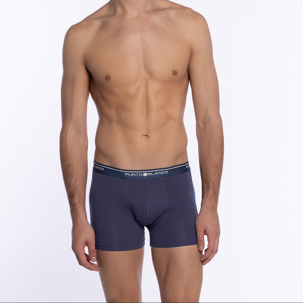 Pack 3 bóxers algodón en tonos azules - Punto Blanco