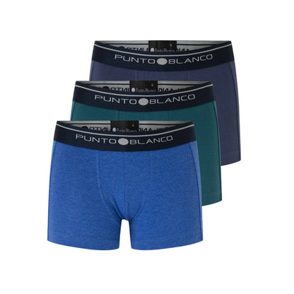 Pack 3 bóxers algodón azul y verde niño - Punto Blanco