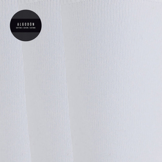 Pack de 3 calcetines altos blancos de algodón lisos - Punto Blanco