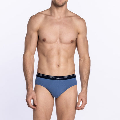 Pack 3 slip algodón azul y verde Punto Blanco