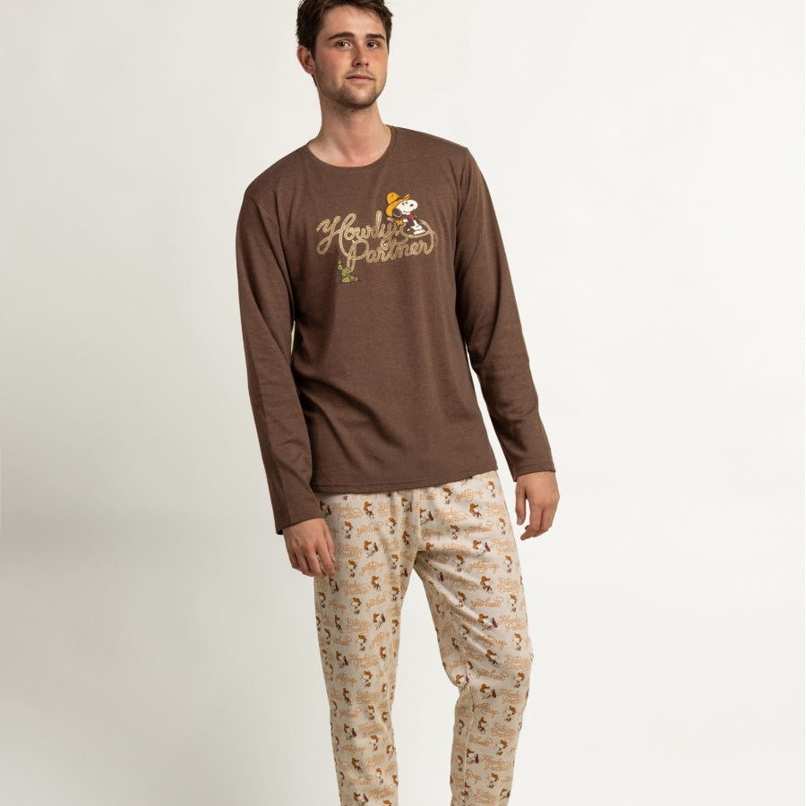 Pijama Manga Larga Peanuts Country Club Hombre – Admas