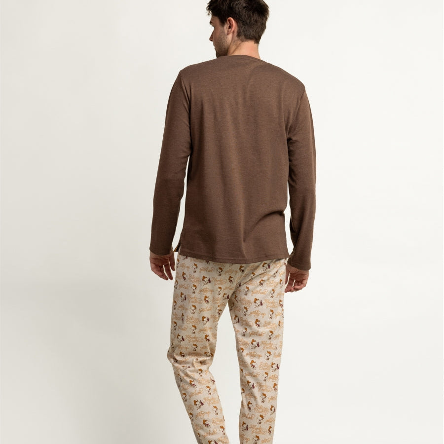 Pijama Manga Larga Peanuts Country Club Hombre – Admas