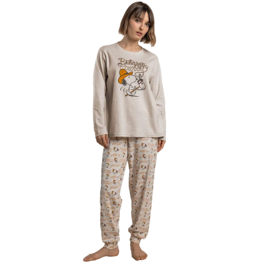 Pijama Manga Larga Peanuts Country Club - Admas