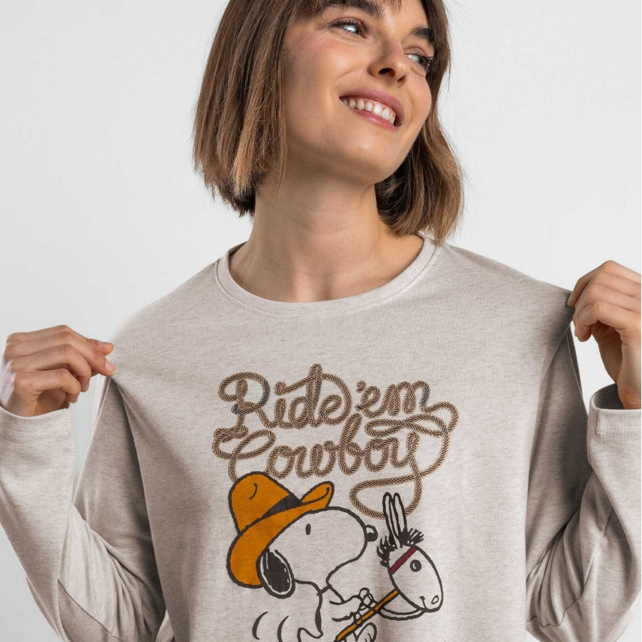 Pijama Manga Larga Peanuts Country Club - Admas