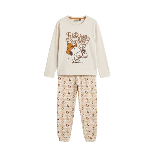 Pijama Infantil Manga Larga Peanuts Country Club - Admas
