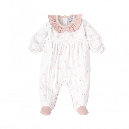 Pelele rosa con volante Cereza - Babidu