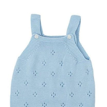 Pelele tirantes tricotosa celeste Primavera – Babidu