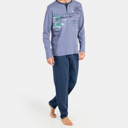 Pijama azul estampado - Massana