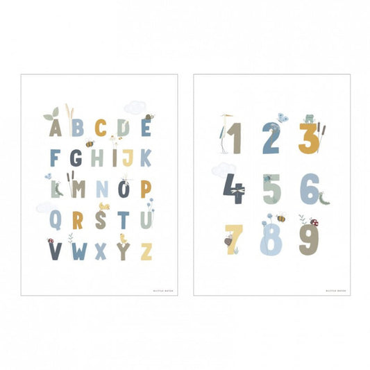 Poster Abecedario y números A3 - Little Dutch