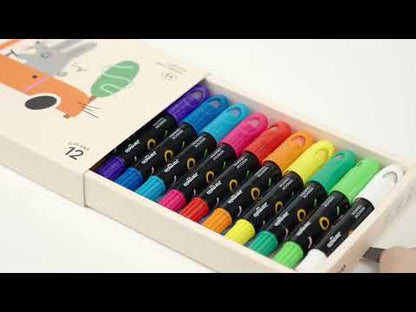 Caja 12 crayones para cristal, azulejos y papel - Jarmelo