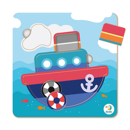 Puzzle encajable mini Barco - Dodo