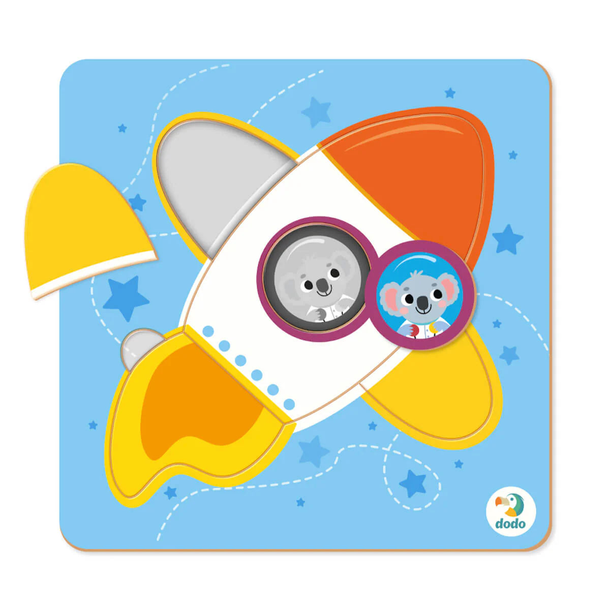 Puzzle encajable mini Cohete - Dodo
