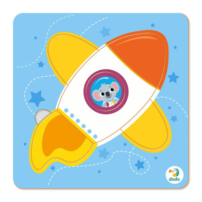 Puzzle encajable mini Cohete - Dodo