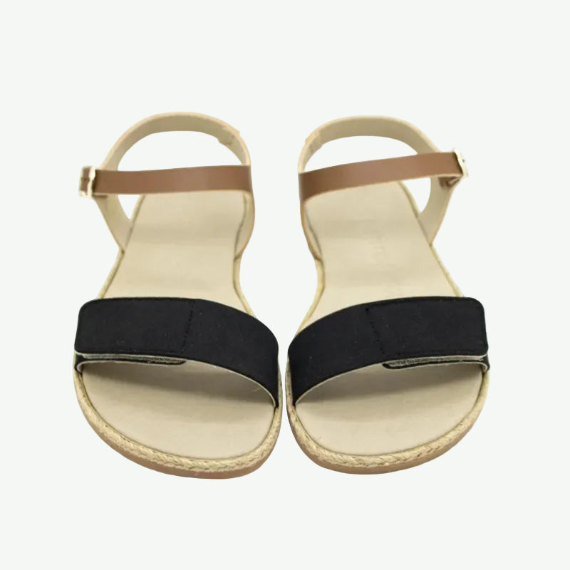 Sandalia Barefoot Micropelle Negro/Marrón - Coqueflex