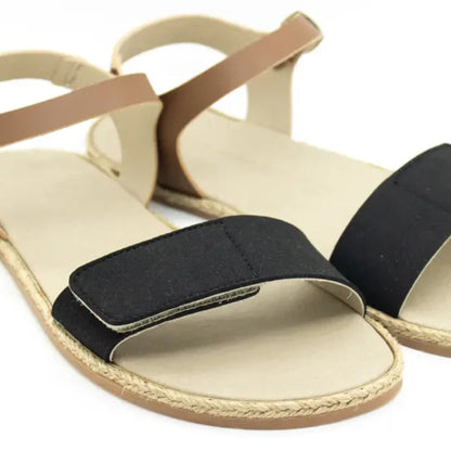 Sandalia Barefoot Micropelle Negro/Marrón - Coqueflex