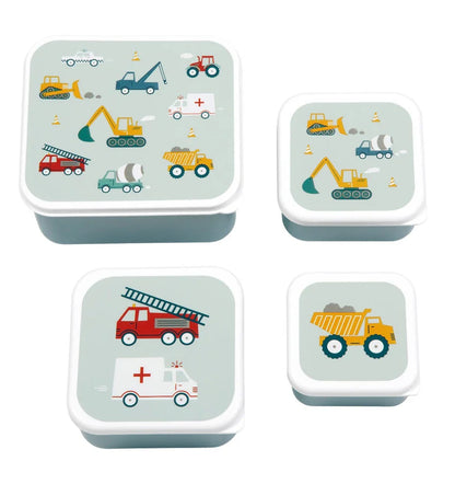 Set 4 cajitas almuerzo Vehículos - A Little Lovely Company