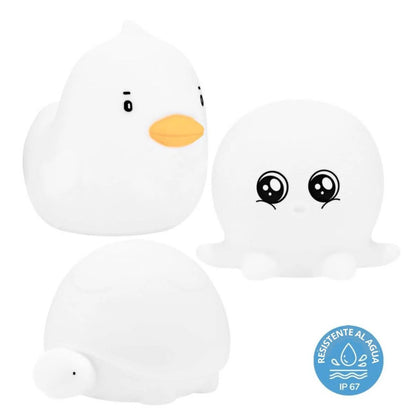 Set de 3 Mini Lámparas Agua: Tortuga, Patito y Pulpo - Rabbit & Friends