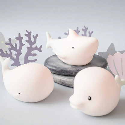 Set de 3 Mini Lámparas Océano: Delfín, Ballena y Tiburón - Rabbit & Friends