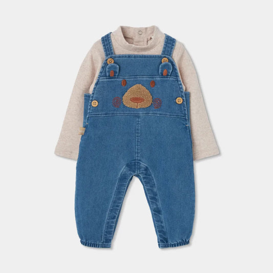 Conjunto Bebé Denim Oso - Boboli