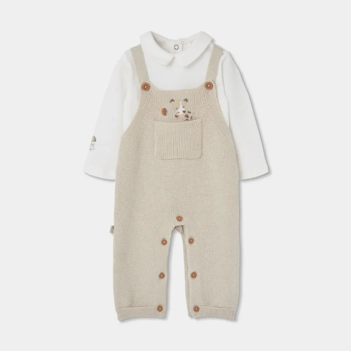 Conjunto Punto Bebé Beige Perrito - Boboli