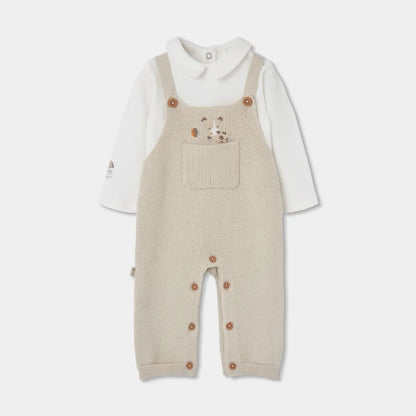 Conjunto Punto Bebé Beige Perrito - Boboli