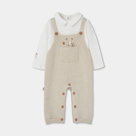 Conjunto Punto Bebé Beige Perrito - Boboli