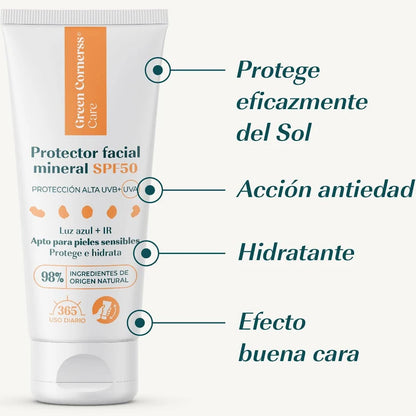 Pack Protector Facial + Crema Facial al 50% - Green Cornerss