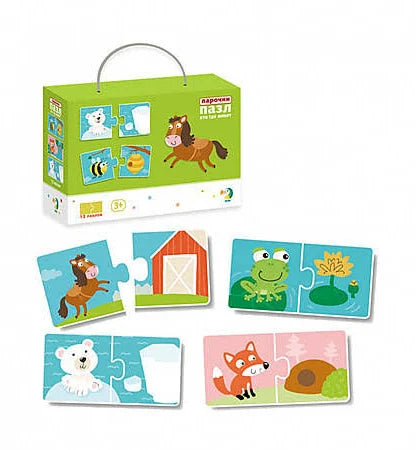 Puzzle Duo Dónde viven los animales - Dodo