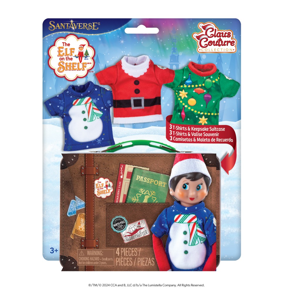Maleta con tres camisas Claus Couture - The Elf on the Shelf